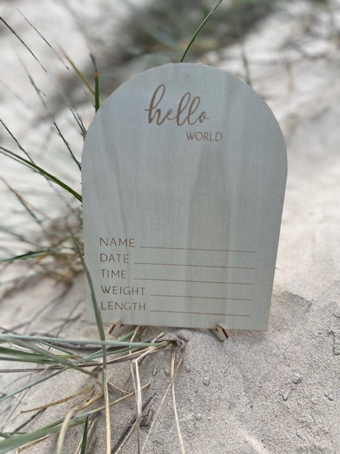 Wooden Pregnancy/Birth Announcement