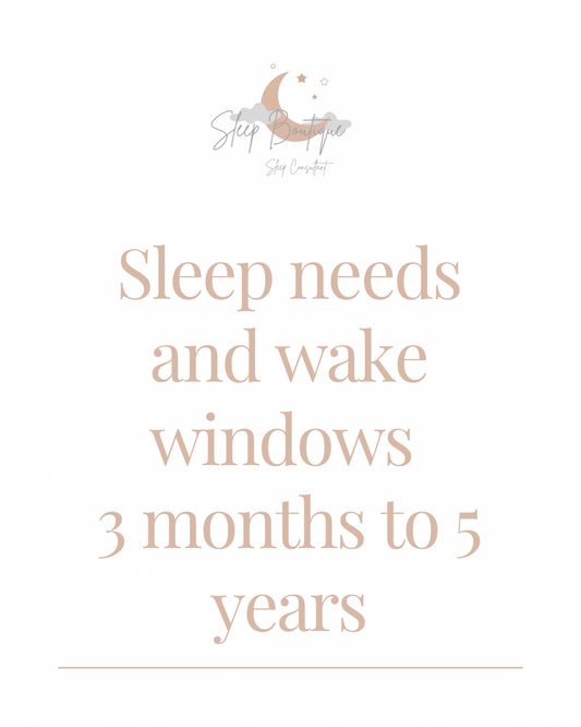 Sleep needs and wake windows 3 months to 5 years. E-Book