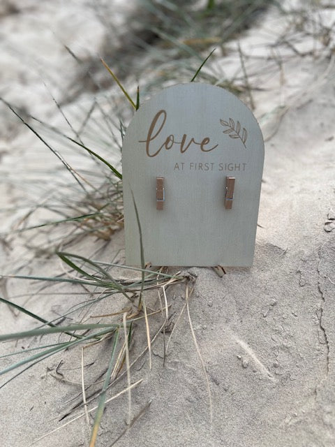 Wooden Pregnancy/Birth Announcement